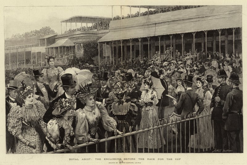 Royal Ascot, indhegningen før kapløbet om pokalen af Arthur Hopkins