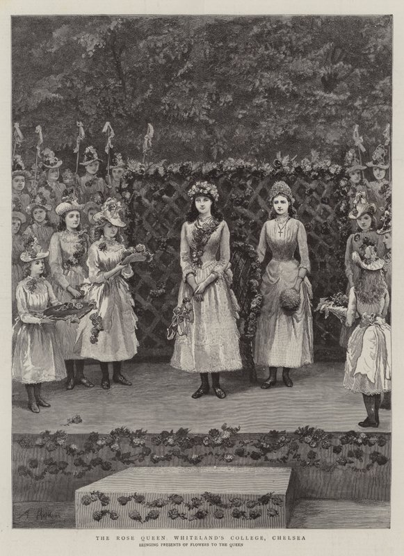 Rose Queen Whitelands College, Chelsea af Arthur Hopkins
