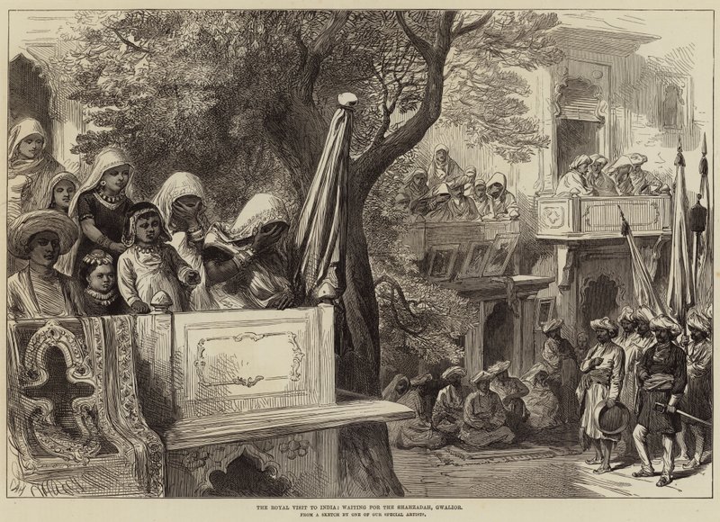 Det kongelige besøg i Indien, venter på Shahzadah, Gwalior af Arthur Hopkins