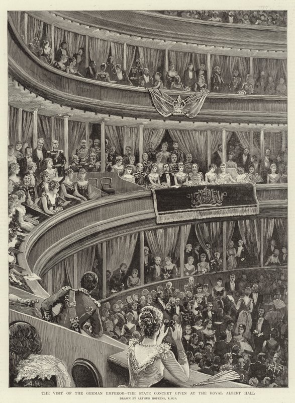 Den tyske kejsers besøg, statskoncerten givet i Royal Albert Hall af Arthur Hopkins