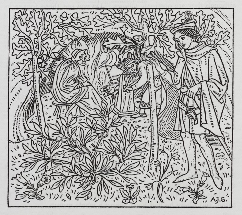 HC Andersen: Paradisets Have (litho) af Arthur Joseph Gaskin
