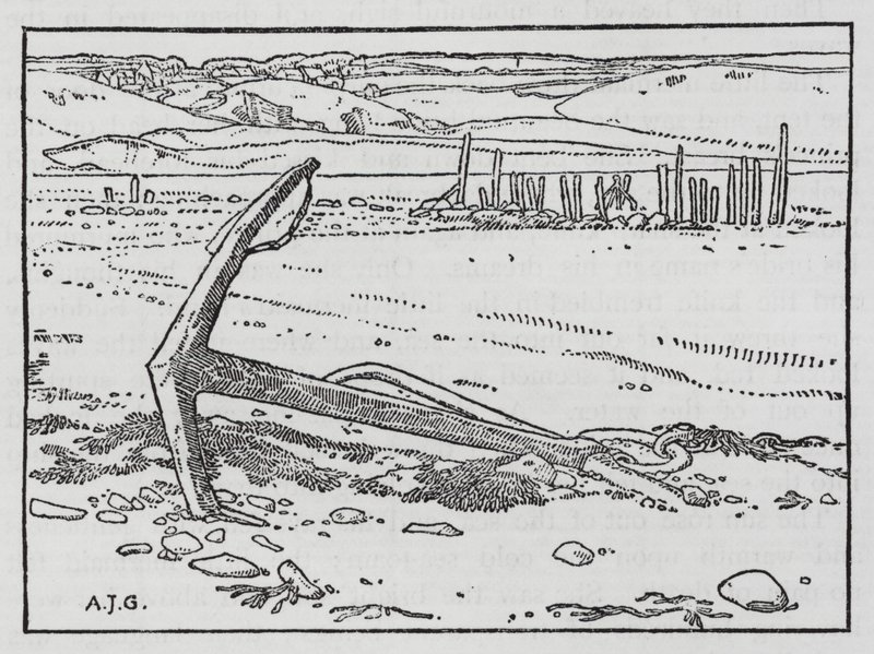 HC Andersen: Den lille havfrue (litho) af Arthur Joseph Gaskin