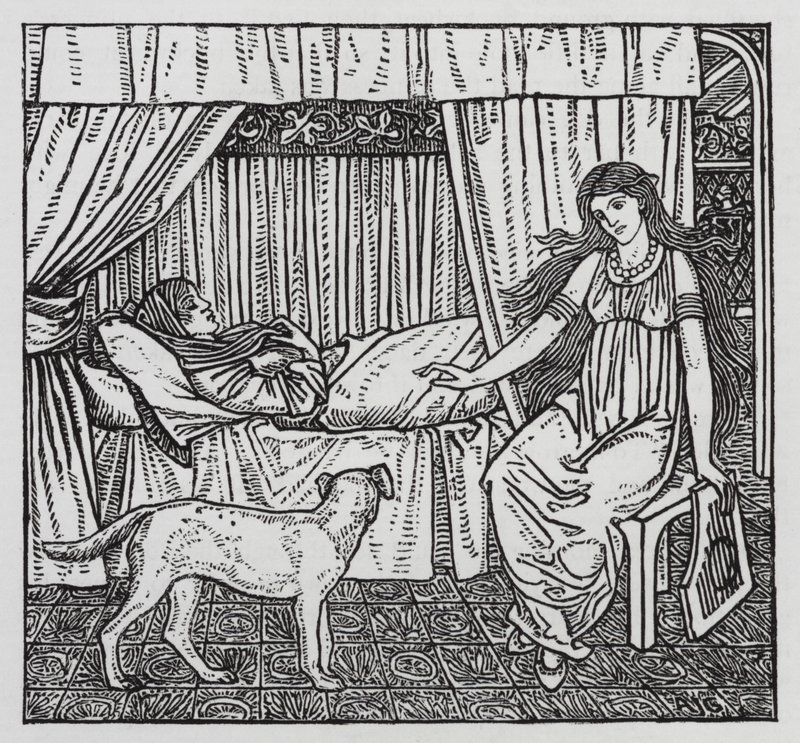 HC Andersen: The Tinder Box (litho) af Arthur Joseph Gaskin