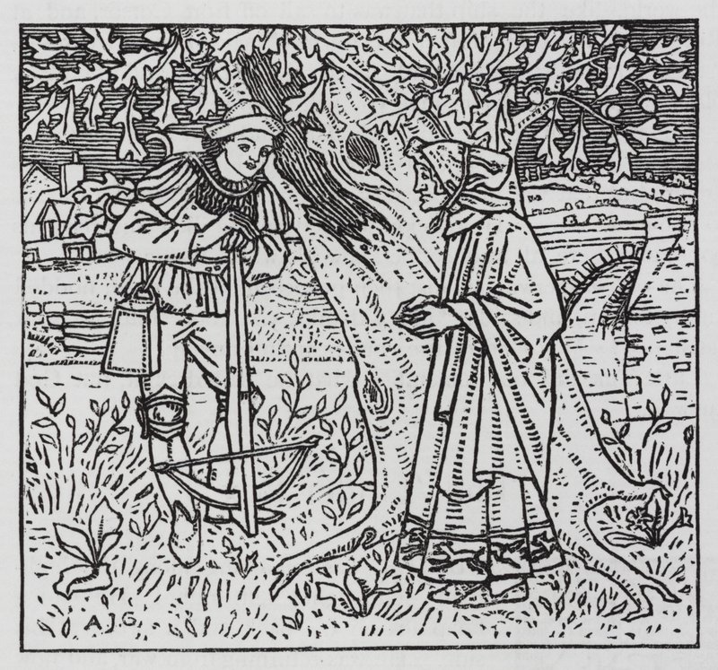 HC Andersen: The Tinder Box (litho) af Arthur Joseph Gaskin