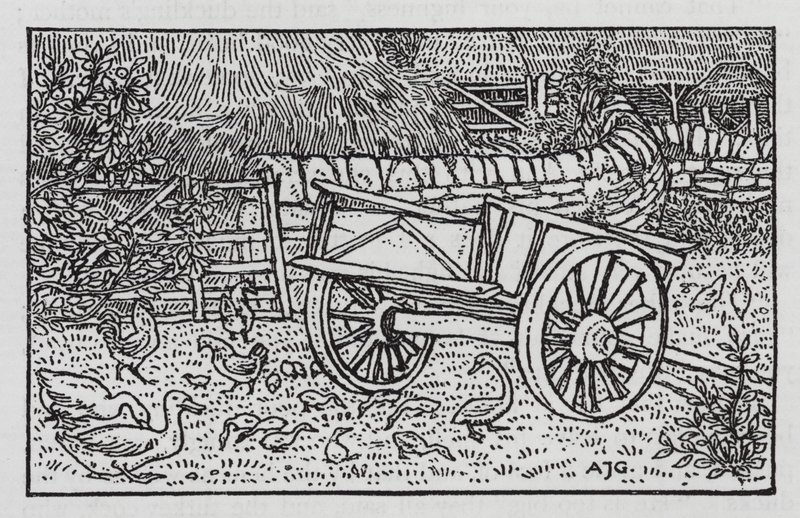 HC Andersen: Den grimme ælling (litho) af Arthur Joseph Gaskin