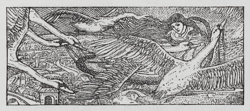 HC Andersen: De vilde svaner (litho) af Arthur Joseph Gaskin