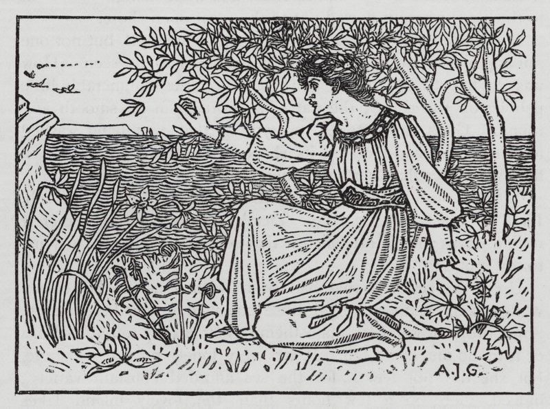HC Andersen: De vilde svaner (litho) af Arthur Joseph Gaskin
