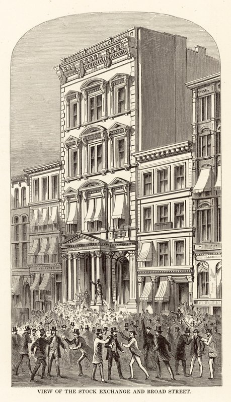 Udsigt over børsen og Broad Street af Arthur Lumley