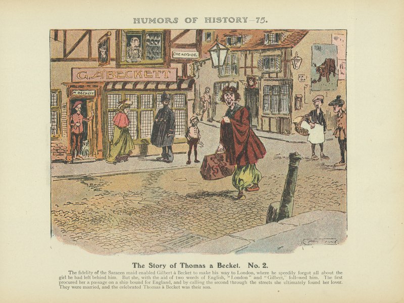 Historien om Thomas a Becket. No. 2 (farvelitografi) af Arthur Moreland