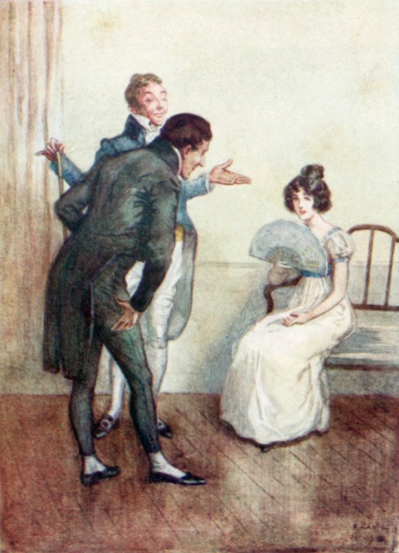Illustration til Northanger Abbey af Jane Austen af Arthur Wallis Mills