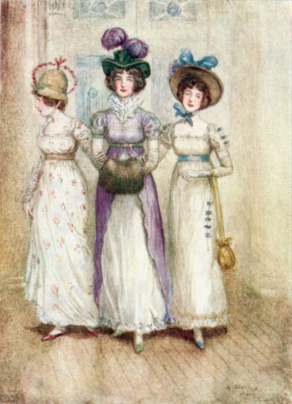 Illustration til Northanger Abbey af Jane Austen af Arthur Wallis Mills
