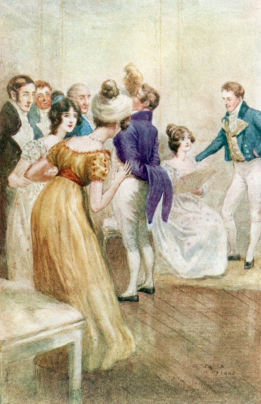 Illustration til Northanger Abbey af Jane Austen af Arthur Wallis Mills