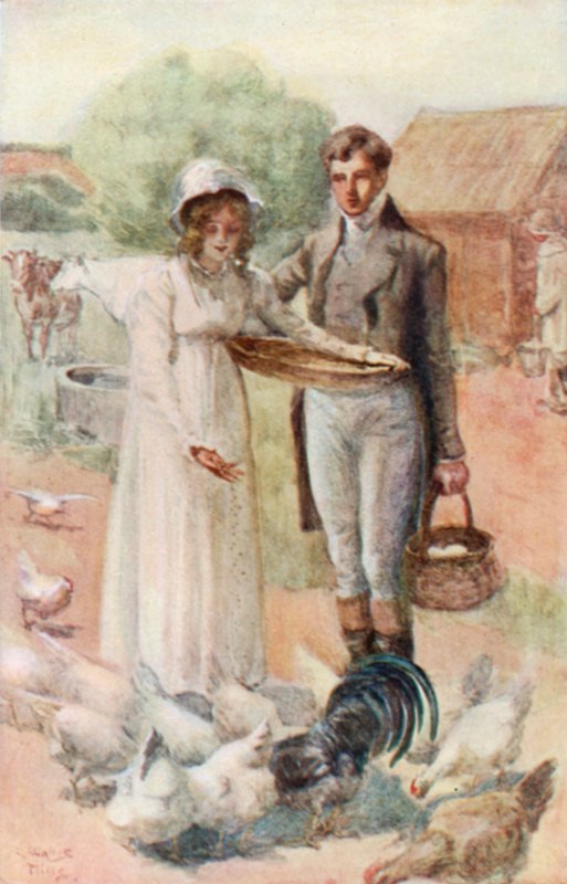 Illustration til Northanger Abbey af Jane Austen af Arthur Wallis Mills