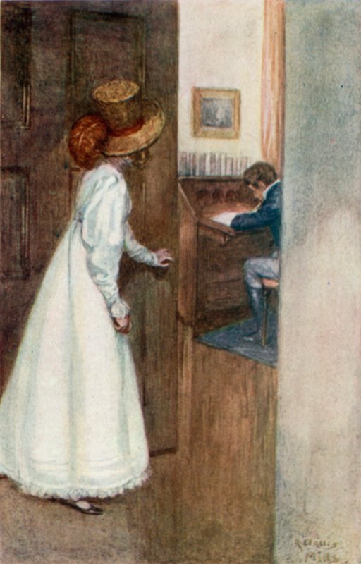 Illustration til Northanger Abbey af Jane Austen af Arthur Wallis Mills