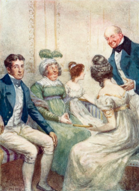 Illustration for Persuasion af Jane Austen af Arthur Wallis Mills