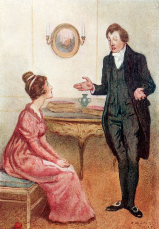Illustration til Pride and Prejudice af Jane Austen af Arthur Wallis Mills