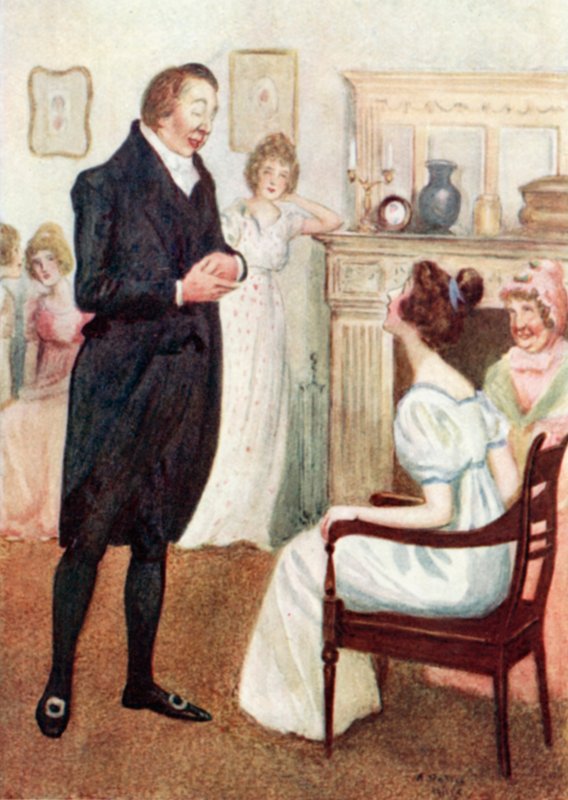 Illustration til Pride and Prejudice af Jane Austen af Arthur Wallis Mills
