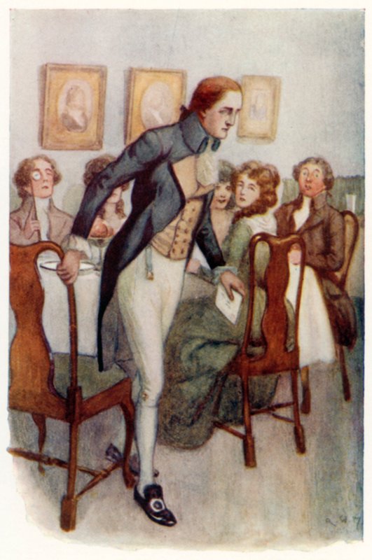 Illustration til Pride and Prejudice af Jane Austen af Arthur Wallis Mills