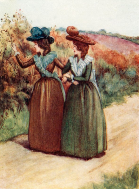 Illustration til fornuft og sensibilitet af Jane Austen af Arthur Wallis Mills