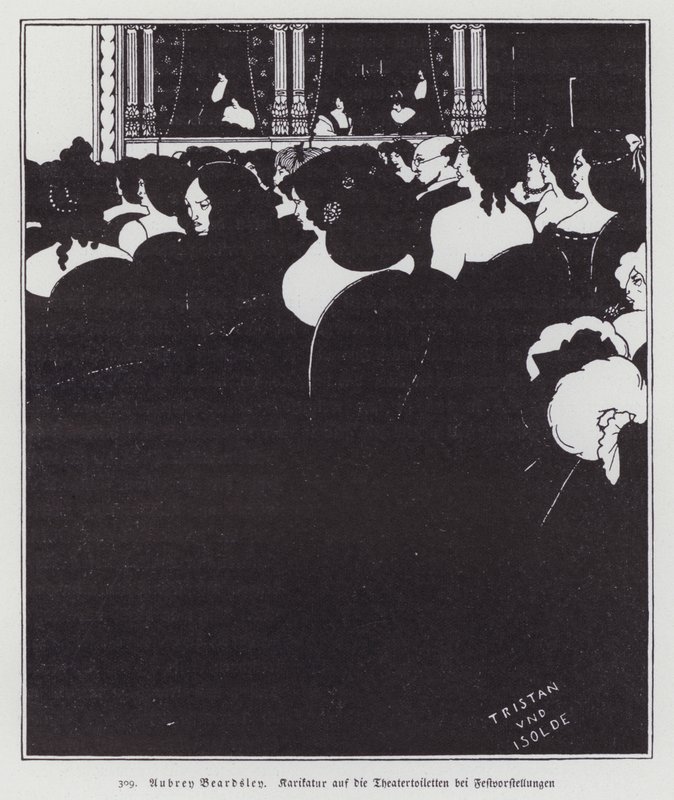 Wagneritterne, 1894 af Aubrey Beardsley