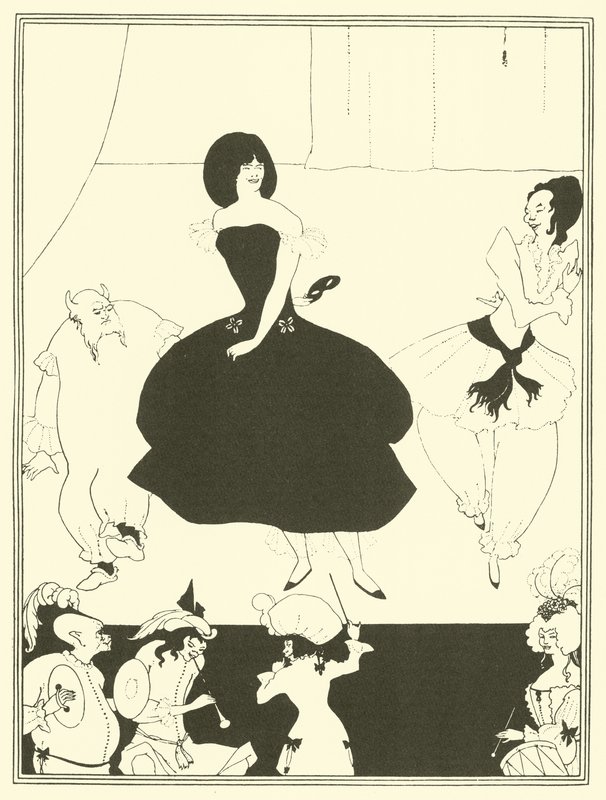 Komedie Ballet of Marionettes (litografi) af Aubrey (after) Beardsley