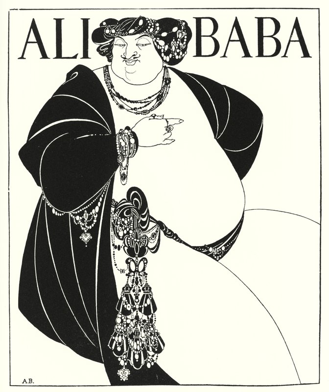 Coverdesign til "The Forty Thieves" (gravering) af Aubrey (after) Beardsley