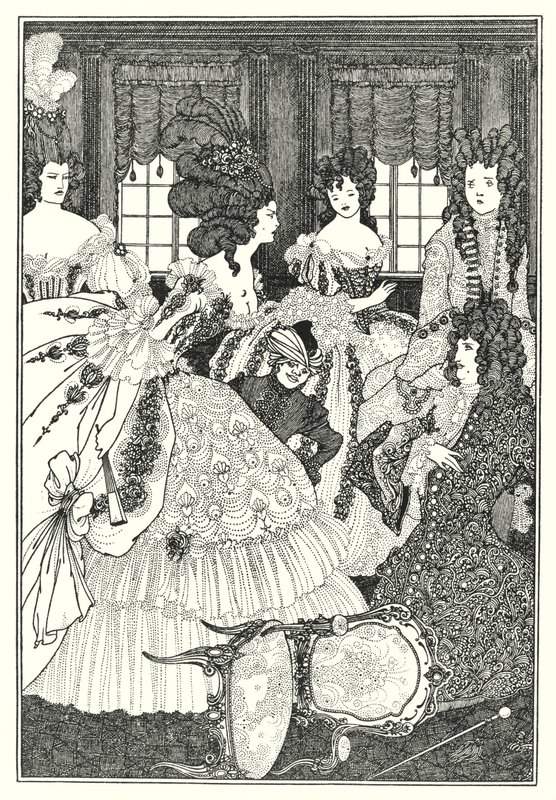 Slaget ved Beaux og Belles (gravering) af Aubrey (after) Beardsley
