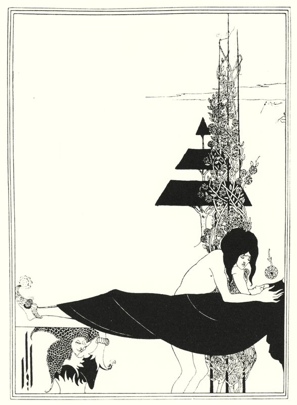 Den platoniske klagesang (gravering) af Aubrey (after) Beardsley