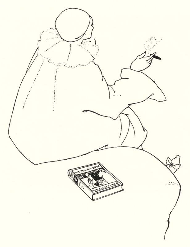 Design til et invitationskort af Aubrey Beardsley