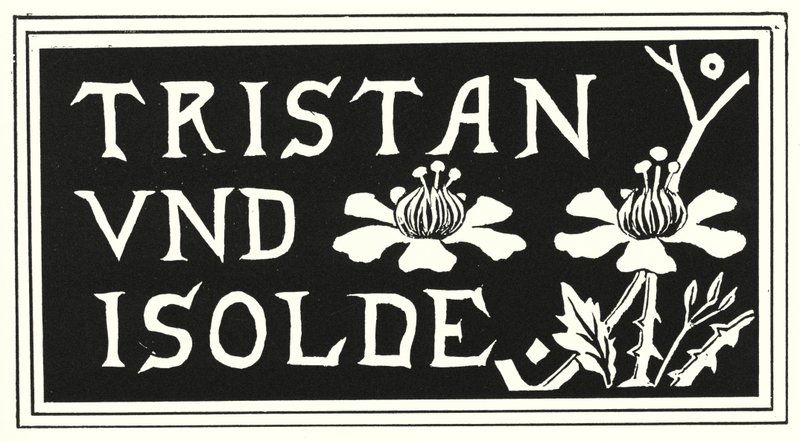 Design fra forsiden af Aubrey Beardsleys kopi af "Tristan Und Isolde" af Aubrey Beardsley