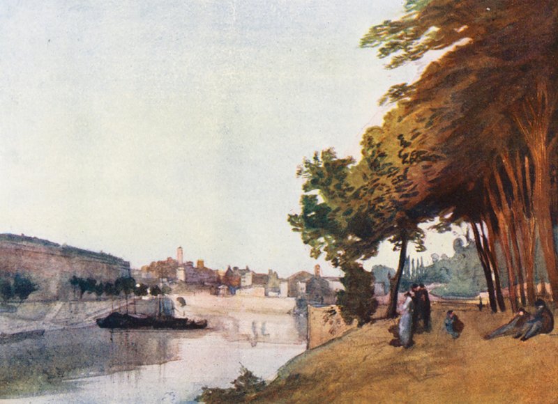 Rom: Marmorata (farvelitografi) af Aubrey Waterfield