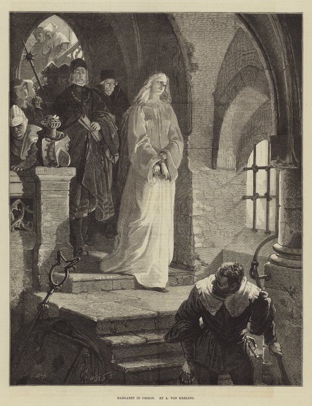 Margaret i fængsel af August von Kreling