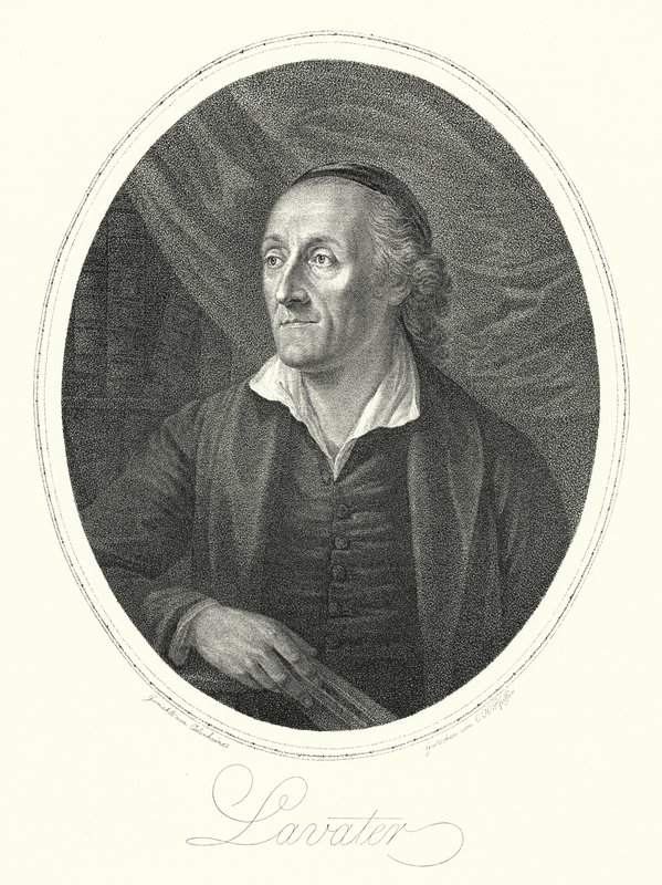 Johann Kaspar Lavater, schweizisk teolog, forfatter og fysionomist (gravering) af August Friedrich Oelenhainz