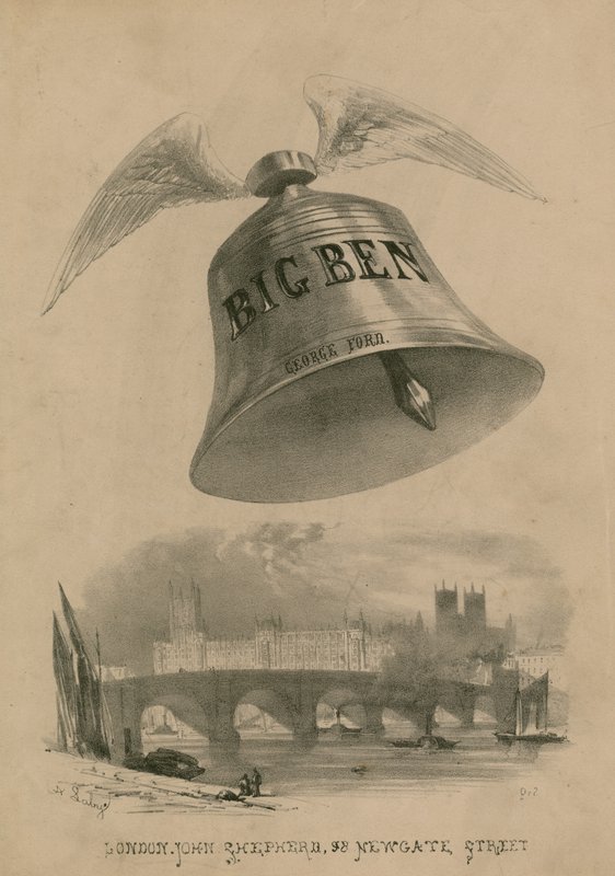 Big Ben med vinger flyver over London af Auguste Francois Laby
