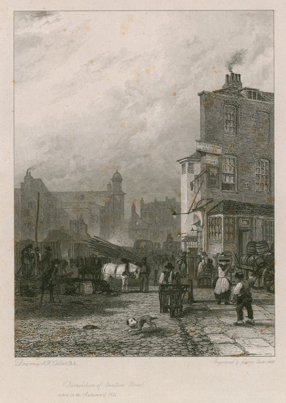 Nedrivning af Swallow Street, London af Augustus Wall Callcott