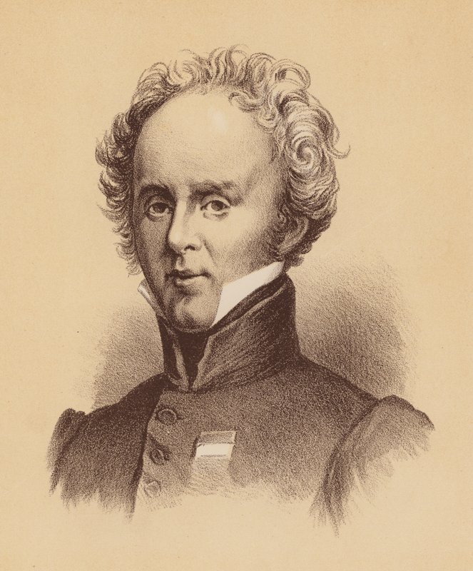 Generalløjtnant Sir Richard Bourke, ottende guvernør i New South Wales (farvelitografi) af Australian School