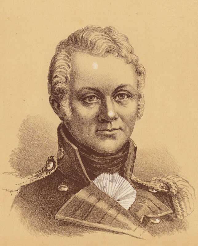 Oberstløjtnant George Johnstone (farvelitografi) af Australian School