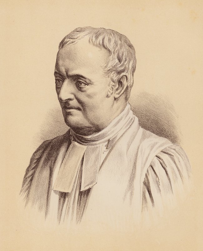 The Right Reverend William Grant Broughton, første lordbiskop af Sydney (farvelitografi) af Australian School