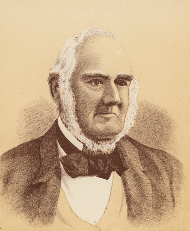 William Pitt Faithfull, Esquire (farvelitografi) af Australian School