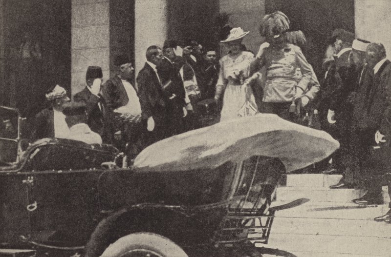 Ærkehertug Franz Ferdinand og ærkehertuginde Sophie af Østrig i Sarajevo kort før deres attentat, 1914 af Austrian Photographer