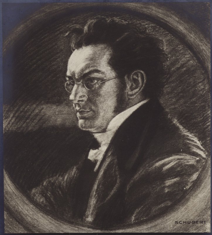 Portræt af Franz Schubert af Austrian School