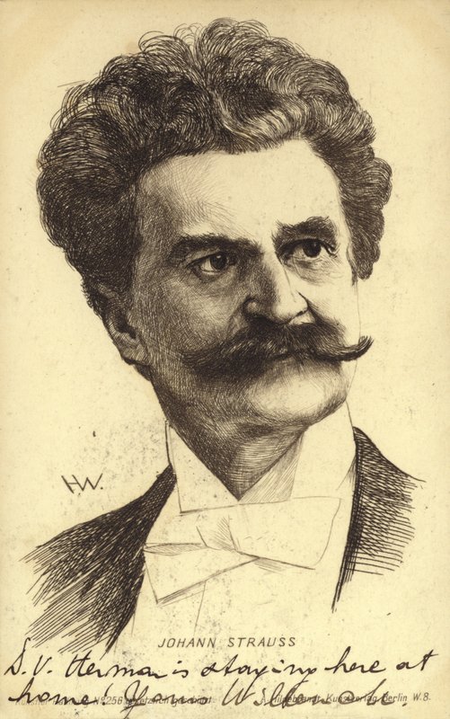 Portræt af Johann Strauss II af Austrian School