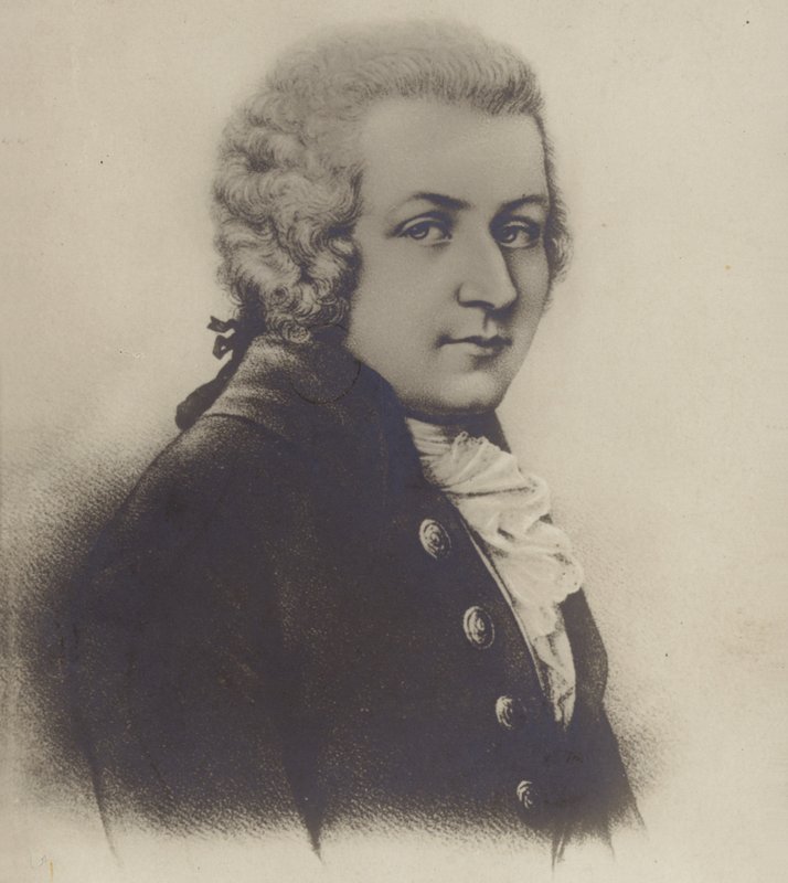 Portræt af Wolfgang Amadeus Mozart af Austrian School