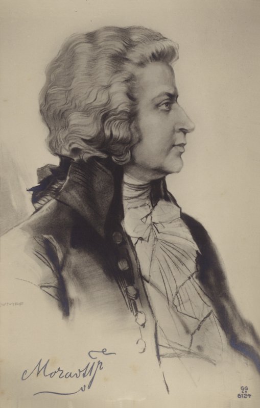 Portræt af Wolfgang Amadeus Mozart af Austrian School