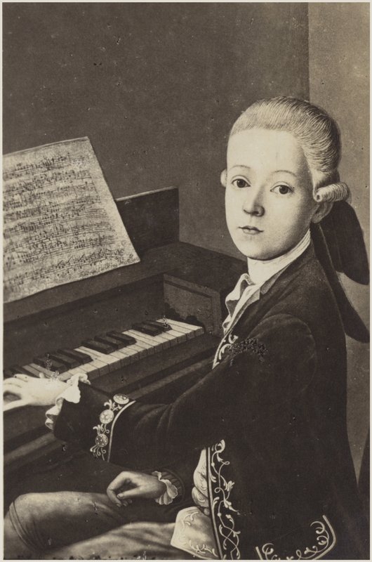 Portræt af Wolfgang Amadeus Mozart af Austrian School