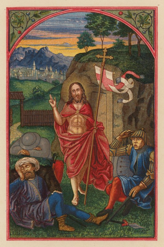 Resurrection D N J Chr (chromolith) af Austrian School