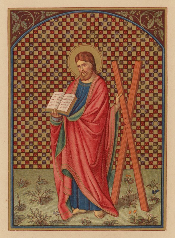 S Andreas, apostel (chromolitho) af Austrian School