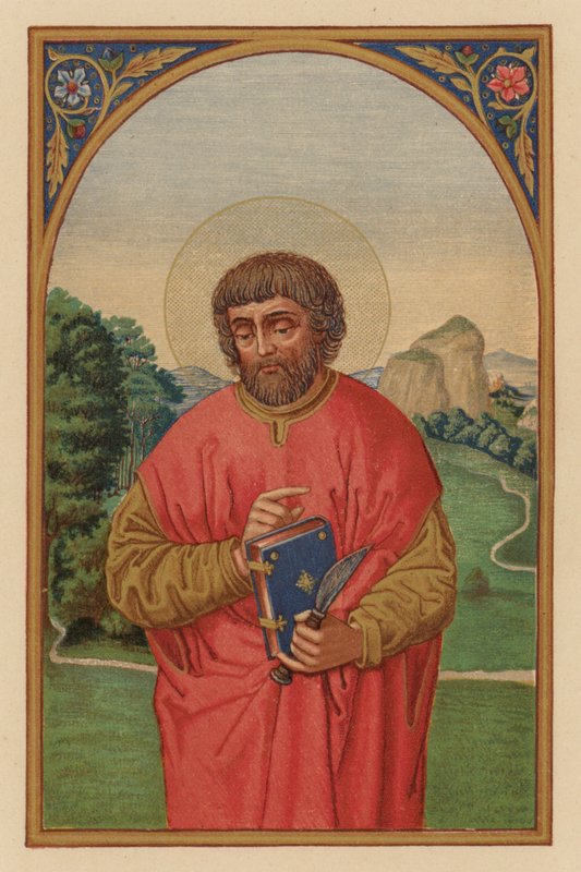 Saint Bartholomew, apostel (chromolith) af Austrian School