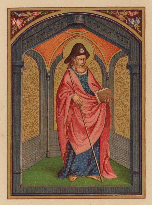 Sankt Jakob, apostel (chromolith) af Austrian School