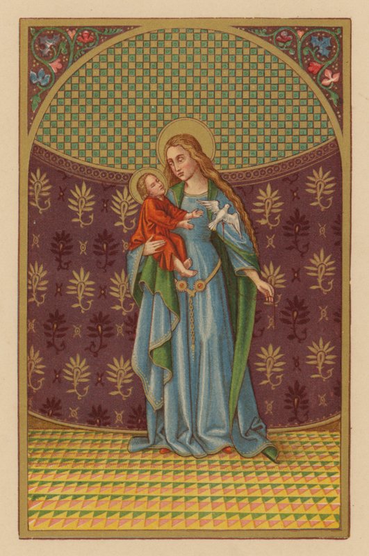 S Maria Mater Dei (chromolith) af Austrian School